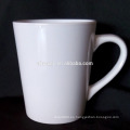 Taza de porcelana blanca forma personalizada